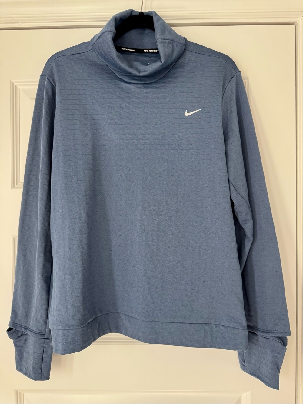 Nike Blue Turtleneck Lightweight Long Sleeve Top
